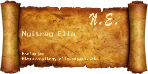 Nyitray Ella névjegykártya